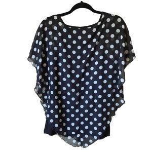 ❤️ Cocomo Woman Polka-dots Top, Size: M, Colors Black & White.